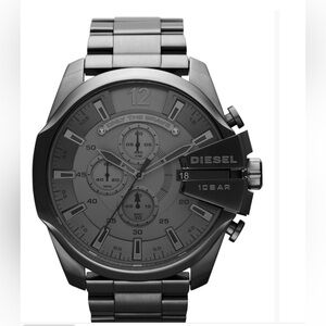 Diesel Men’s Chronograp Gunmetal Ion-Plated Stainless Steel Bracelet Watch 51mm